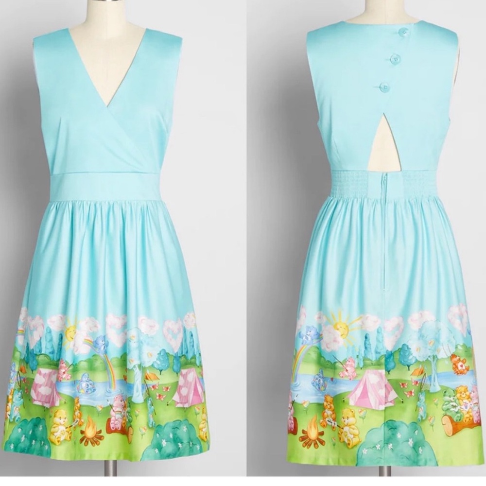 EUC Modcloth Care Bears Dress sz 2x. Has pockets!